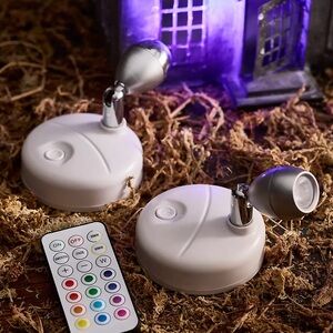 Anthropologie Stargazing mini Color-Changing Spotlights- Set of 2